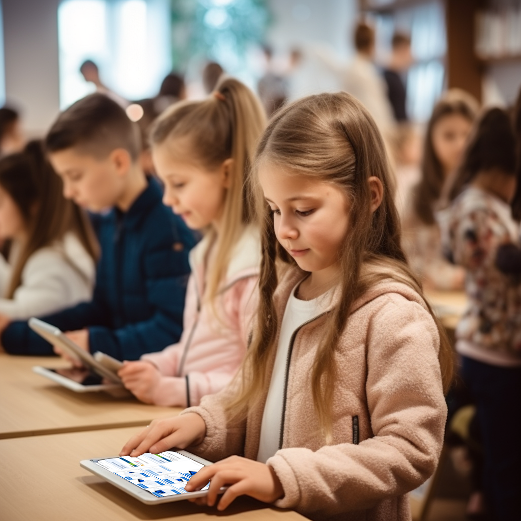 Schülerin beim Arbeiten mit mathe4alle